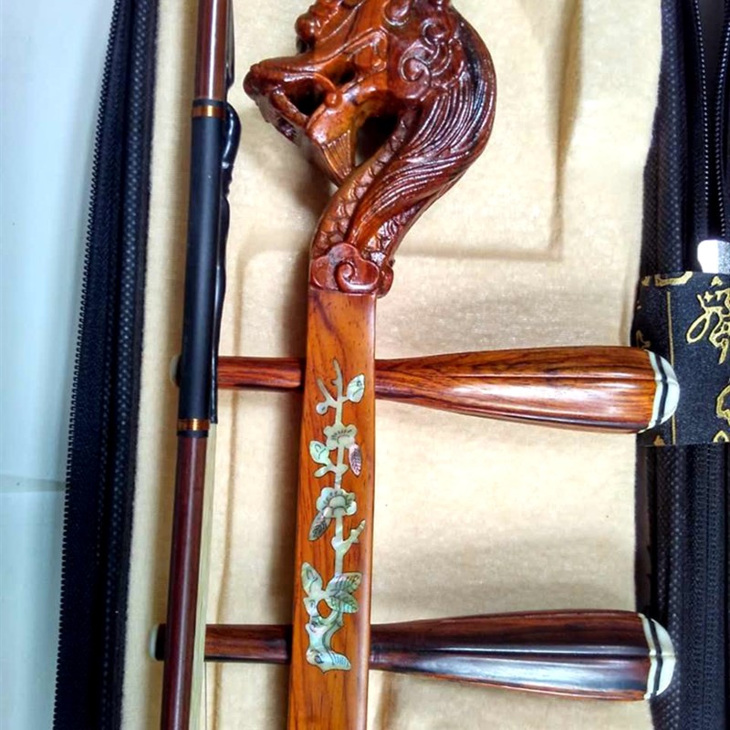广东粤剧b粤曲珍贵的微凹黄檀高胡小叶红酸枝整筒特藏级高胡 - 图1