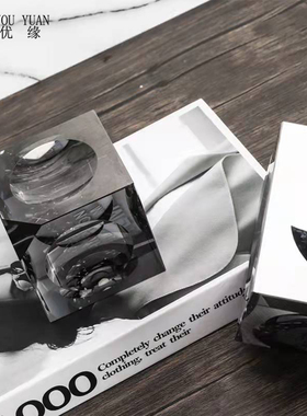 新中式创b意水晶魔方摆件软装样板房客厅茶几桌面正方体家居装饰