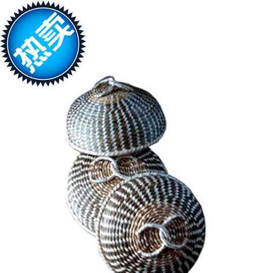 Household straw pot lid straw pot lid steamer steamer steamed bun pot lid stainless steel aluminum pot straw hat thatch heightening