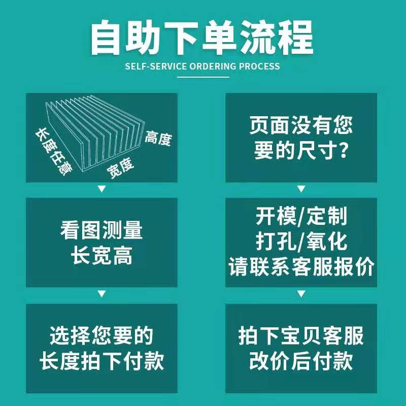风冷散热器宽450高86长600工业用铝挤散热鳍片高密齿散热铝材定制-图0