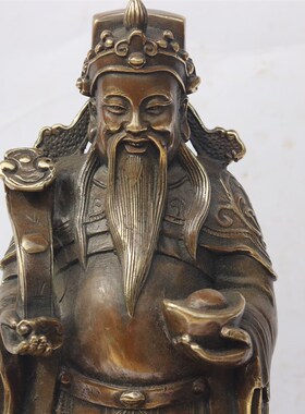 财神到财神爷精品纯铜铜像家G居摆件摆设佳节送礼礼品