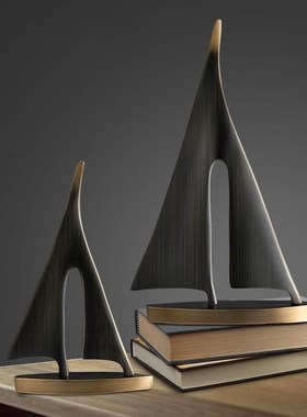 一帆风顺帆船高级感小众轻奢高档酒柜电视柜书架装饰品办公室摆件