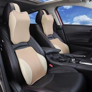 ເຫມາະສໍາລັບ Geely SC3 SC5-RV car cushion lumbar cushion backrest M breathable memory foam waist support waist protector