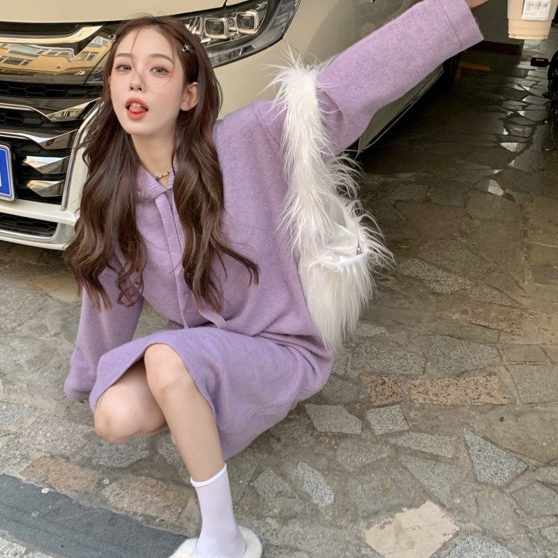 哺乳期连衣裙秋j冬季女装外出时尚辣妈中长款毛衣打底衫喂奶衣服,淘宝优惠券,粉丝福利购,淘宝优惠卷