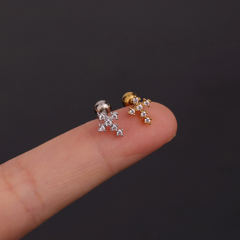 推荐1PC Stainless Steel Tragus Piercing Ear Stud Earring for-图3