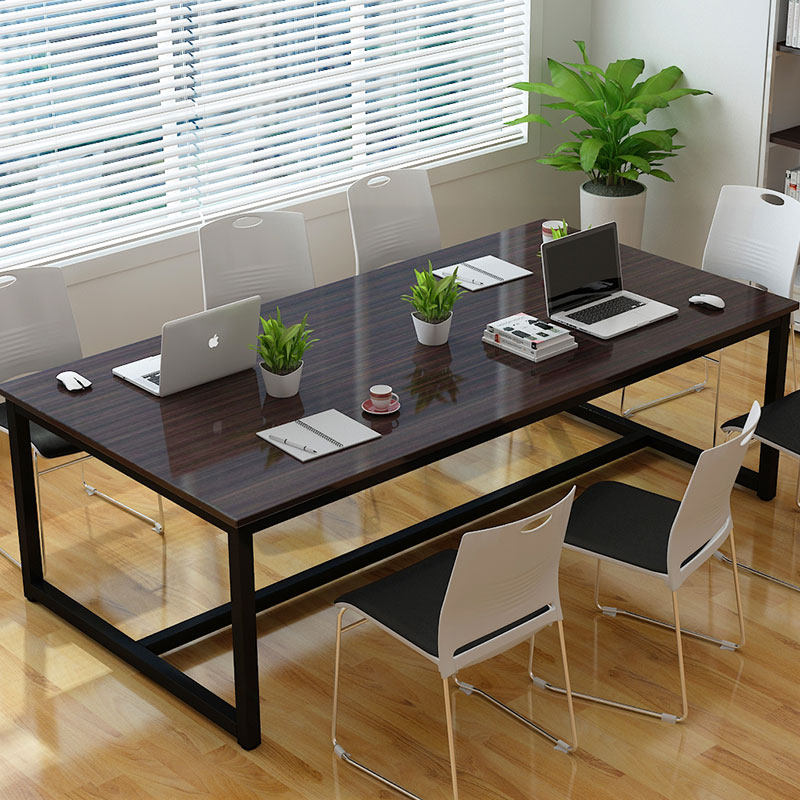 会议桌长桌简约现代职员办公桌长方形培训桌洽谈长V条桌工作台桌