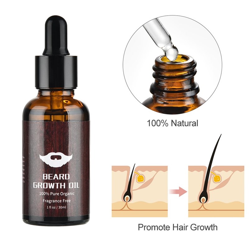 4pcs set Barbe Beard Growth Kit Essence Oil Enhancer Nouri-图2