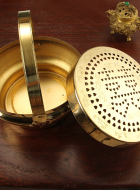 加厚铜火冲火盆结婚入宅乔迁w铜炉子陪嫁嫁妆婚庆过火炉家用取暖