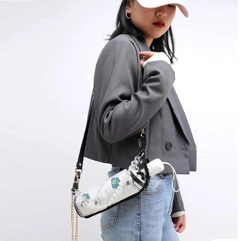 Waterproof umbrella PVC, folding storage bag, bag strap