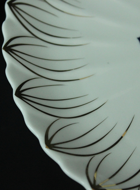 供佛用品 果盘 莲花供盘 水果盘 供佛 佛前供果果盘 青花描金陶瓷