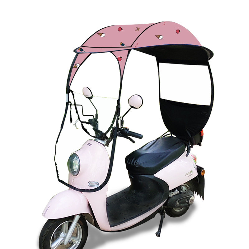 电动车雨伞可拆卸方便车棚雨棚电瓶车挡风防晒加厚遮阳伞雨篷新款-图2