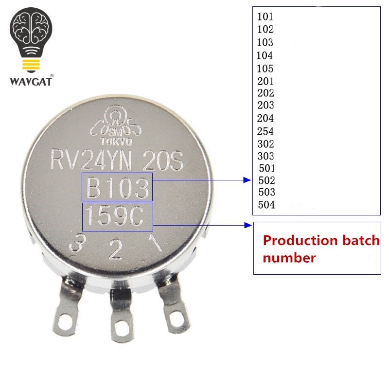 Free Shipping RV24YN20S B201 200 ohm Potentiometer - 图1