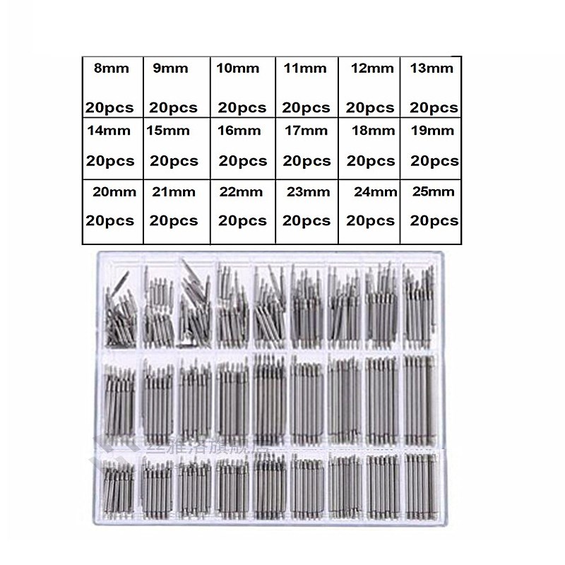 360Pcs/Set Watch Spring Bar Watch Band Link Pins Remover Rep - 图0