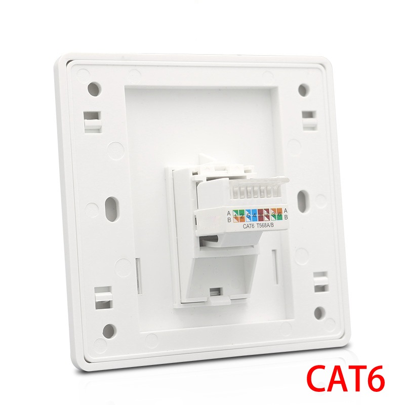 推荐CAT6 RJ45 Network Wall Face Cover One Port Internet Pane-图0