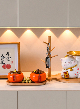 现货入户门口招财猫钥匙收纳摆件家居饰品客厅进门U玄关装饰品乔