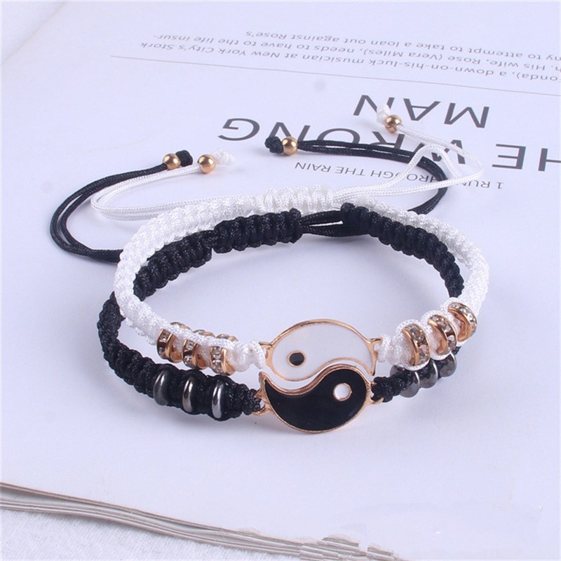 速发New Best Friend Bracelets for 2 Matching Yin Yang Adjust - 图3