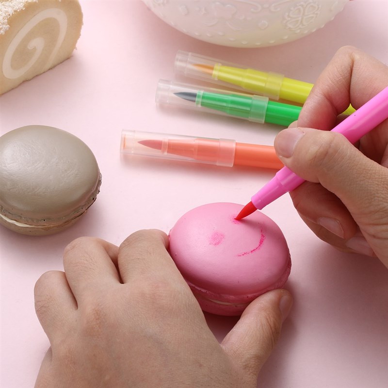 10 Style Edible Pigt Pen Brush Food Coloring Pen  Drawing Bi - 图1