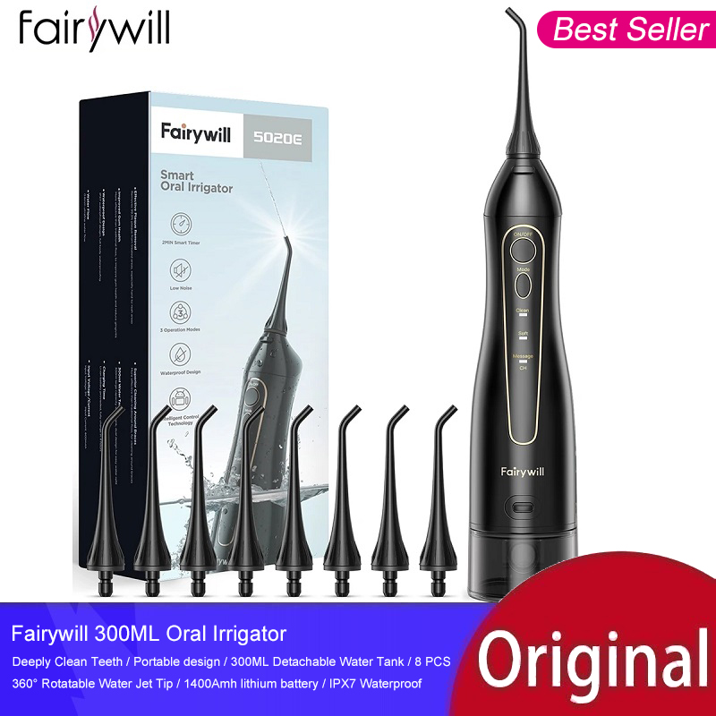 推荐Fairywill Water Flossers 300ML Oral Irrigator Teeth Clea-图0