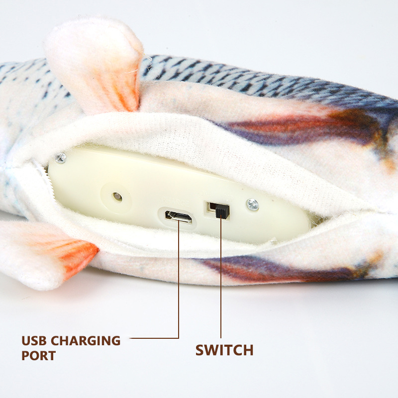 推荐Pet Soft Electronic Fish Shape Cat Toy Electric USB Char - 图2