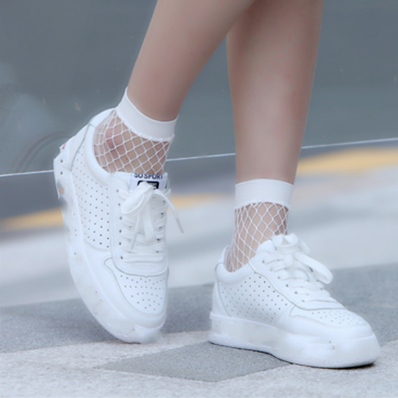 推荐Fishnet Ankle High Socks Mesh Lace Fish Net Short Socks - 图1