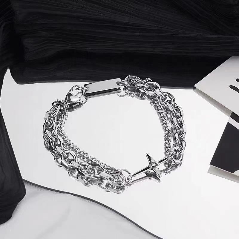 新品Girl accessories hip hop couple bracelet跨境嘻哈情侣手錬 - 图3