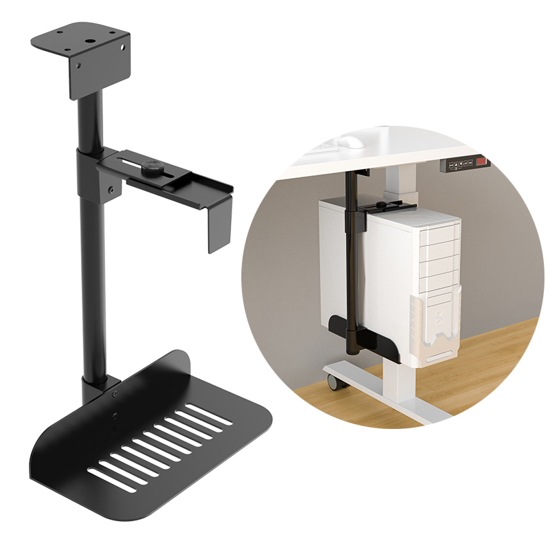 电脑主机托架悬挂式机箱托盘挂墙架置物架子桌下固定壁挂吊架支架 - 图0