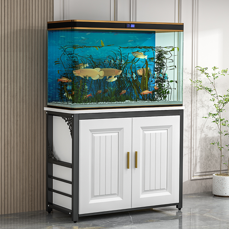 鱼缸柜鱼缸底柜家用客厅中小型水族箱架子鱼缸架龟缸架子鱼缸底座-图1