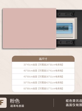 BVS7电表箱装饰画遮丑推拉遮挡弱电箱盖板画电T闸开关盒挂画配