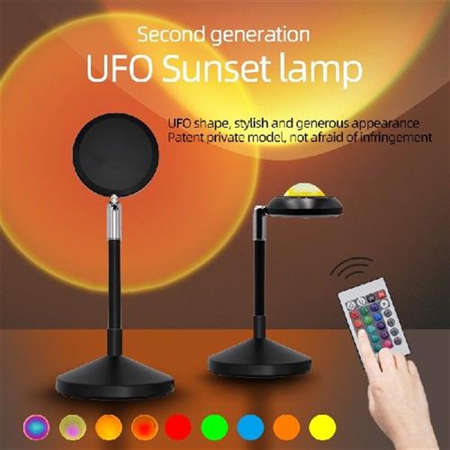 新品USB RGB Sunset Projection Lamp LED Night Light Remote - 图0