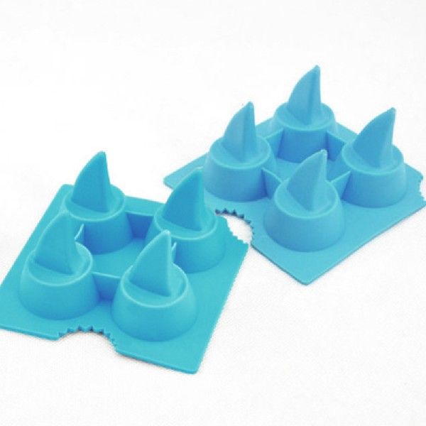 D3 Shark lin Shape SiFicuone Ice Cube Freezing Mold Tray Ice-图3