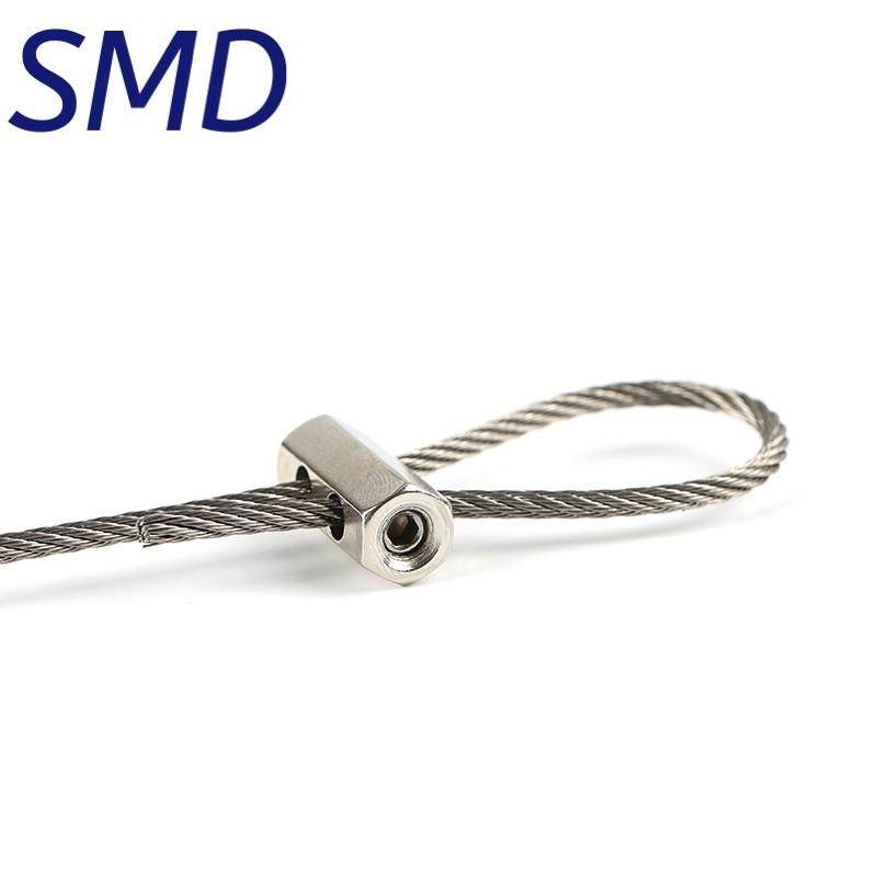 钢丝绳锁扣卡头夹头锁扣防盗链锁头钢丝绳吊码锁线器活动扣晾衣绳,淘宝优惠券,粉丝福利购,淘宝优惠卷