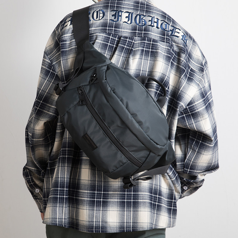 日系大容量男士胸包运动潮流斜挎包牛津布防水户外腰包个性骑行包,淘宝优惠券,粉丝福利购,淘宝优惠卷