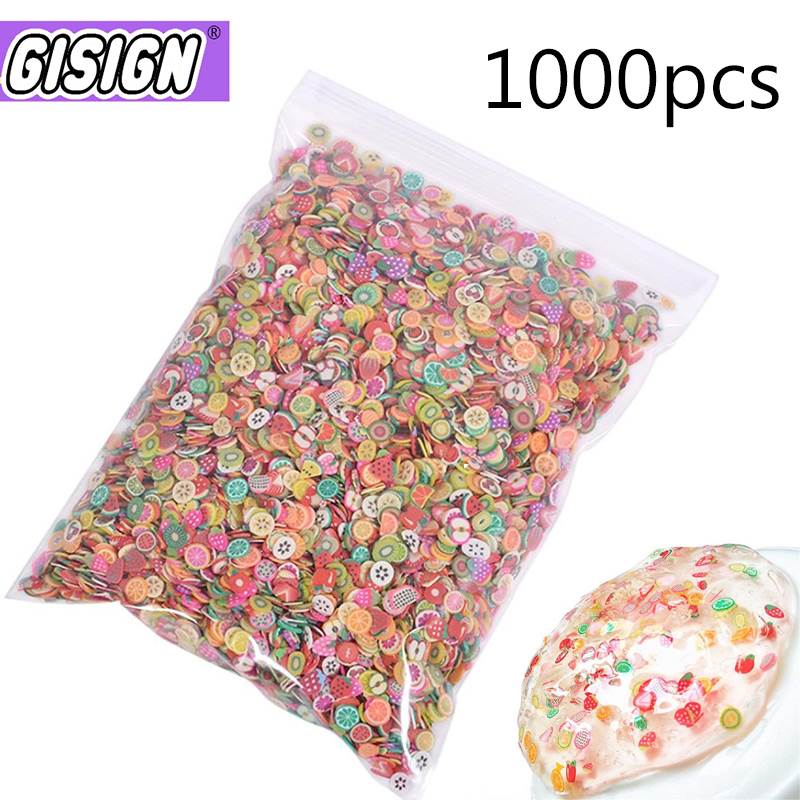 推荐1000pcs Fruit Slices Filler For Nail Art Slime Fruit Add - 图0