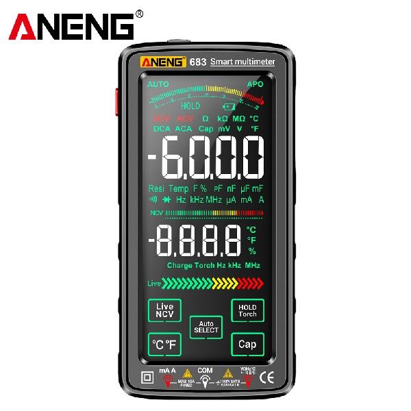 .Smaart Digital Multimeter Touch Screon Ammeter Veltage-图2