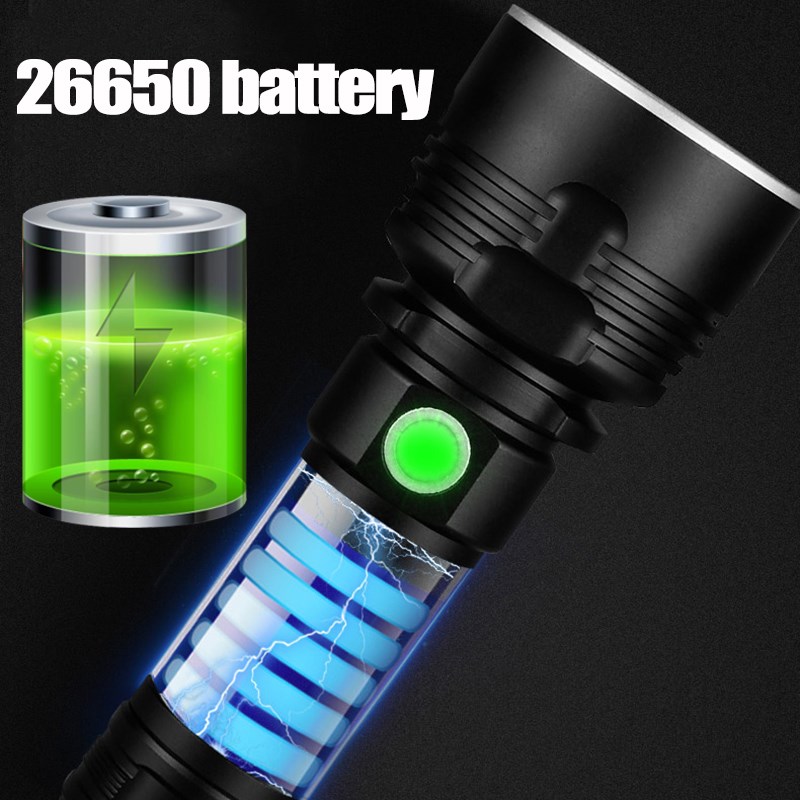 Powerful LED Flashlight xhp70.2 250000cd torch SB Rechargeab - 图3