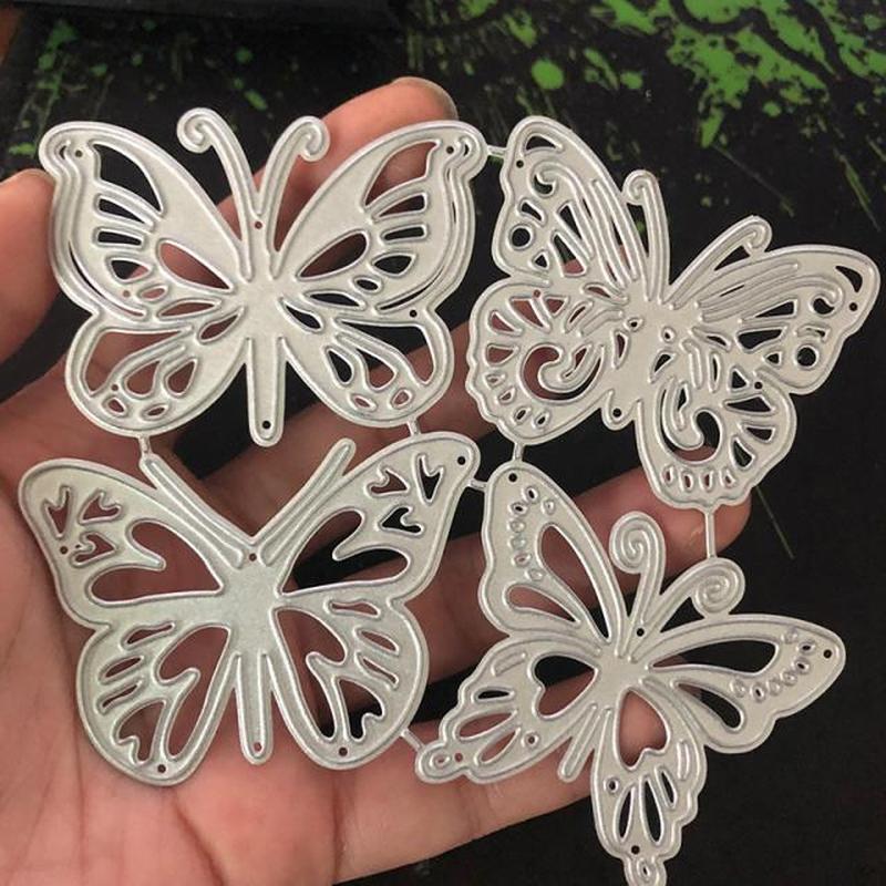 网红Laced Rectangle Frame Set & Leaf Butterfly Metal Cuttin - 图2