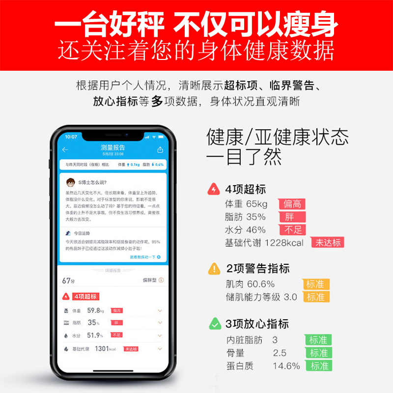 okok智能体脂秤称精准家用连手机人体电子体重减脂秤定制logo秤 - 图1