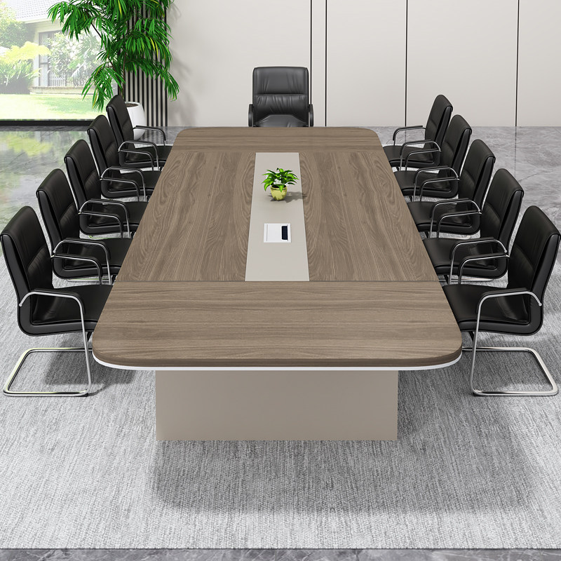 会议室桌子大型椭圆形会议桌长桌工作台loft办公室桌椅组合阅览桌