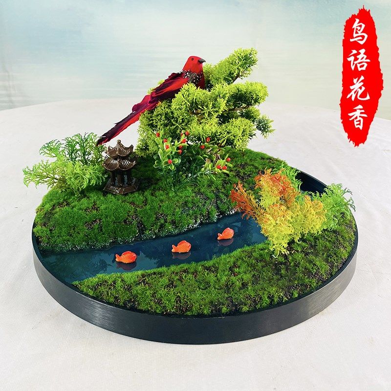 50cm酒店小圆桌中间装饰造景微景观假花摆件餐桌转盘摆花包间摆放,淘宝优惠券,粉丝福利购,淘宝优惠卷