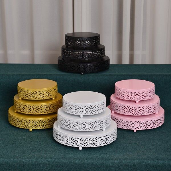 S M L Lace Cake Standr Holdes Fruits Cuacpke DispVlay Plates-图0