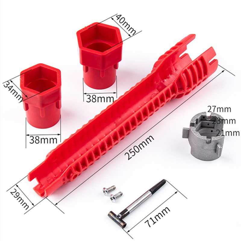 速发8 In 1 Anti-slip Kitchen Repair Plumbing Tool Flume Wren - 图2