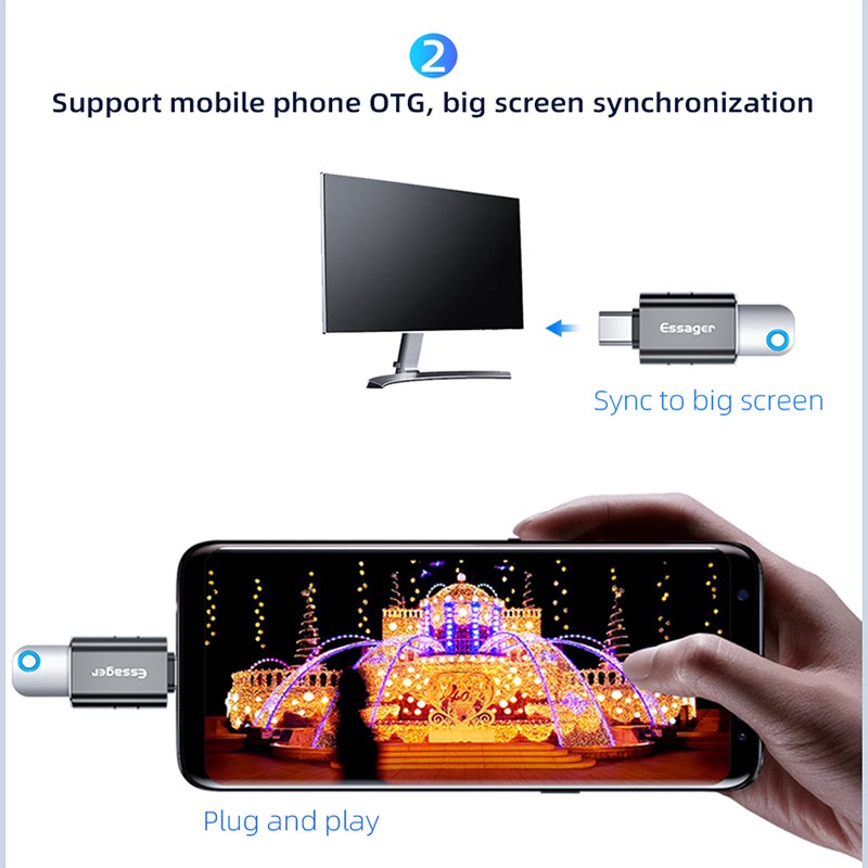 OTG Type C Female To USB Male USB2.0 Adapter For Phone Tabl - 图3