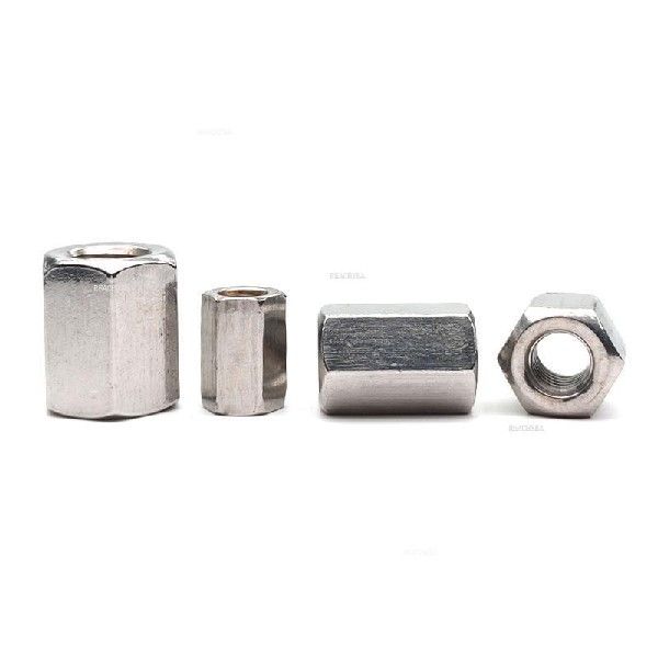 极速304 Stainless Steel Rod Coupling Hex Nut Hex Coupling Nu - 图1