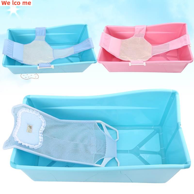 推荐Pink Blue PP+TPE folding bath tub For Kids baby Plastic - 图1