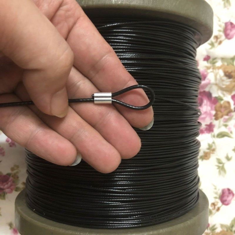 黑色包胶不锈钢丝拉绳广告牌挂画植物爬藤遮阳网晾晒包塑钢丝绳子,淘宝优惠券,粉丝福利购,淘宝优惠卷