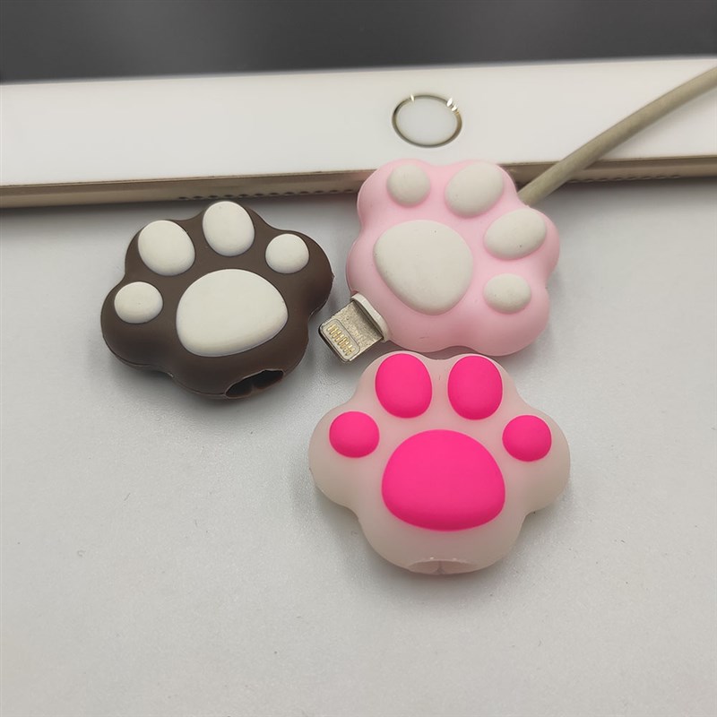 速发Cartoon Pink Cat Paws Cable bite protector for Original - 图1