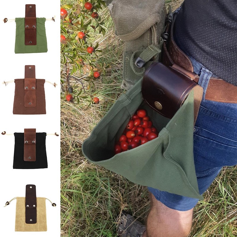 推荐1pc Portable Outdoor Foraging Bag Fruit Picking Pouch Co - 图0