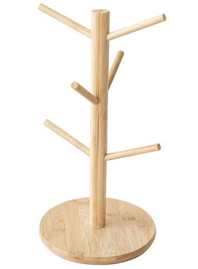 北欧圆底竹装杯架创意品r件家居家用客厅茶几简约餐桌质饰摆小摆