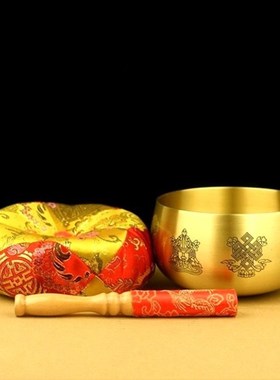 法器佛音转e经碗修行钵盂佛堂家用台湾引磬加厚纯铜日式八吉祥铜