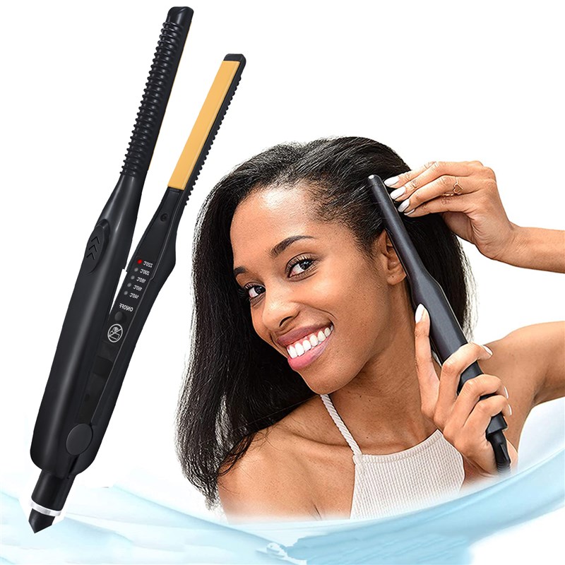 网红2 In 1 Hair Straightener and Curler Mini Flat Iron Strai - 图0